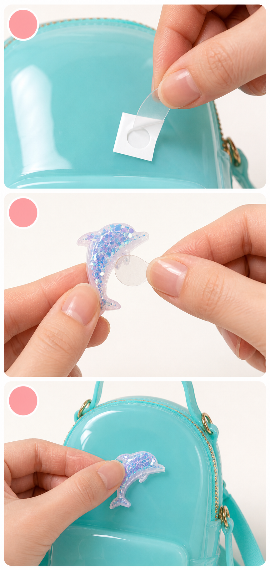 DIY Charm Jelly Mini Backpack – Customizable 4-Theme Set