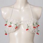 Cherry Glow Beaded Body Chain Top – Y2K Festival Jewelry | FIVZI
