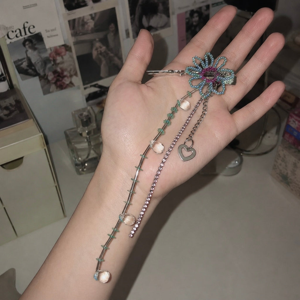 Fairy Bloom Flower Dangle Hair Pin