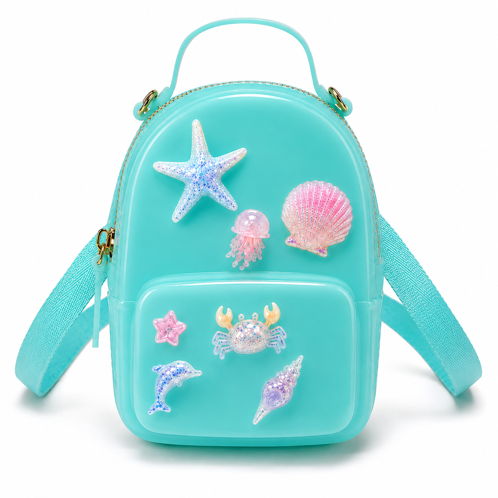 DIY Charm Jelly Mini Backpack – Customizable 4-Theme Set