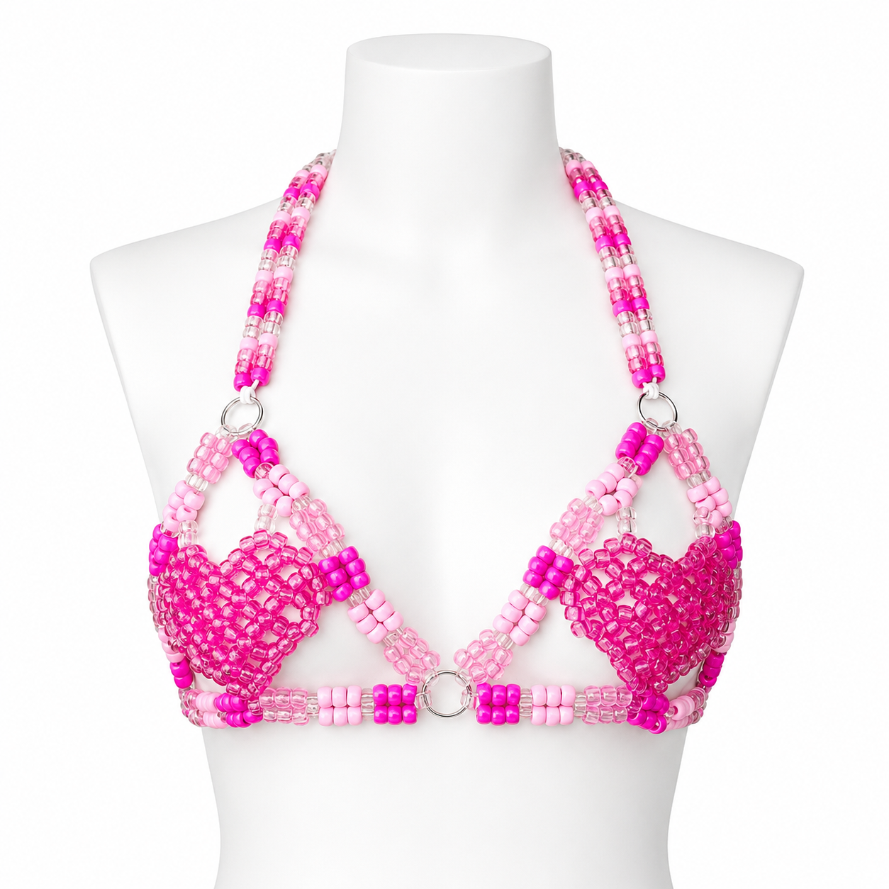 Pink Beaded Chain Top