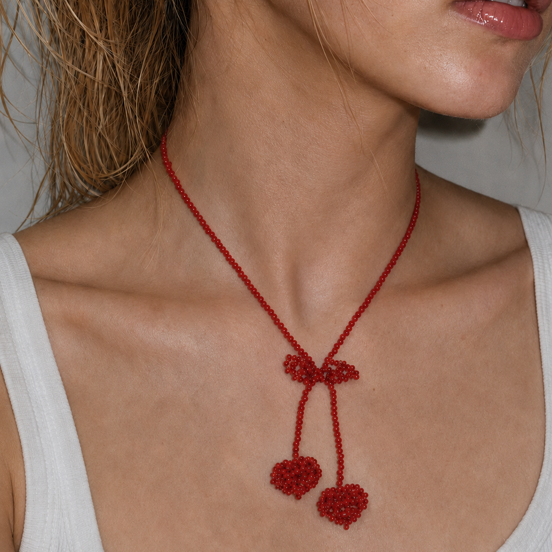 Cherry Glow Adjustable Choker Necklace | FIVZI