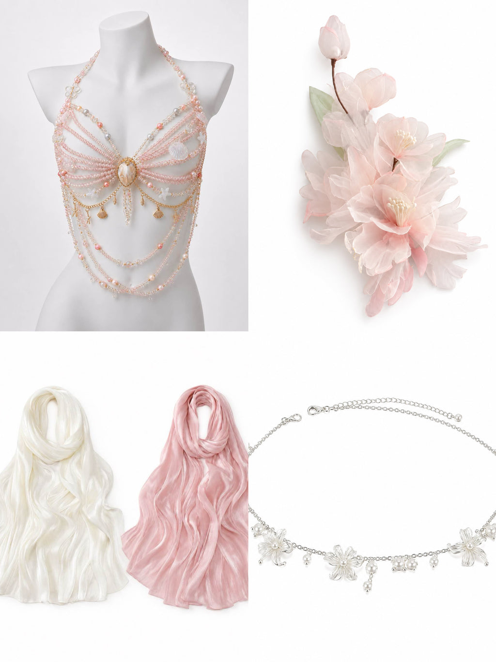 CRYSTAL-pink Festival/Party/Rave Bikini Set