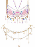 CRYSTAL-purple Festival/Party/Rave Bikini Outfit