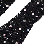 Sparkly Rhinestone Fishnet Arm Sleeves