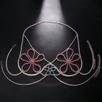 Rhinestone Floral Chain Top