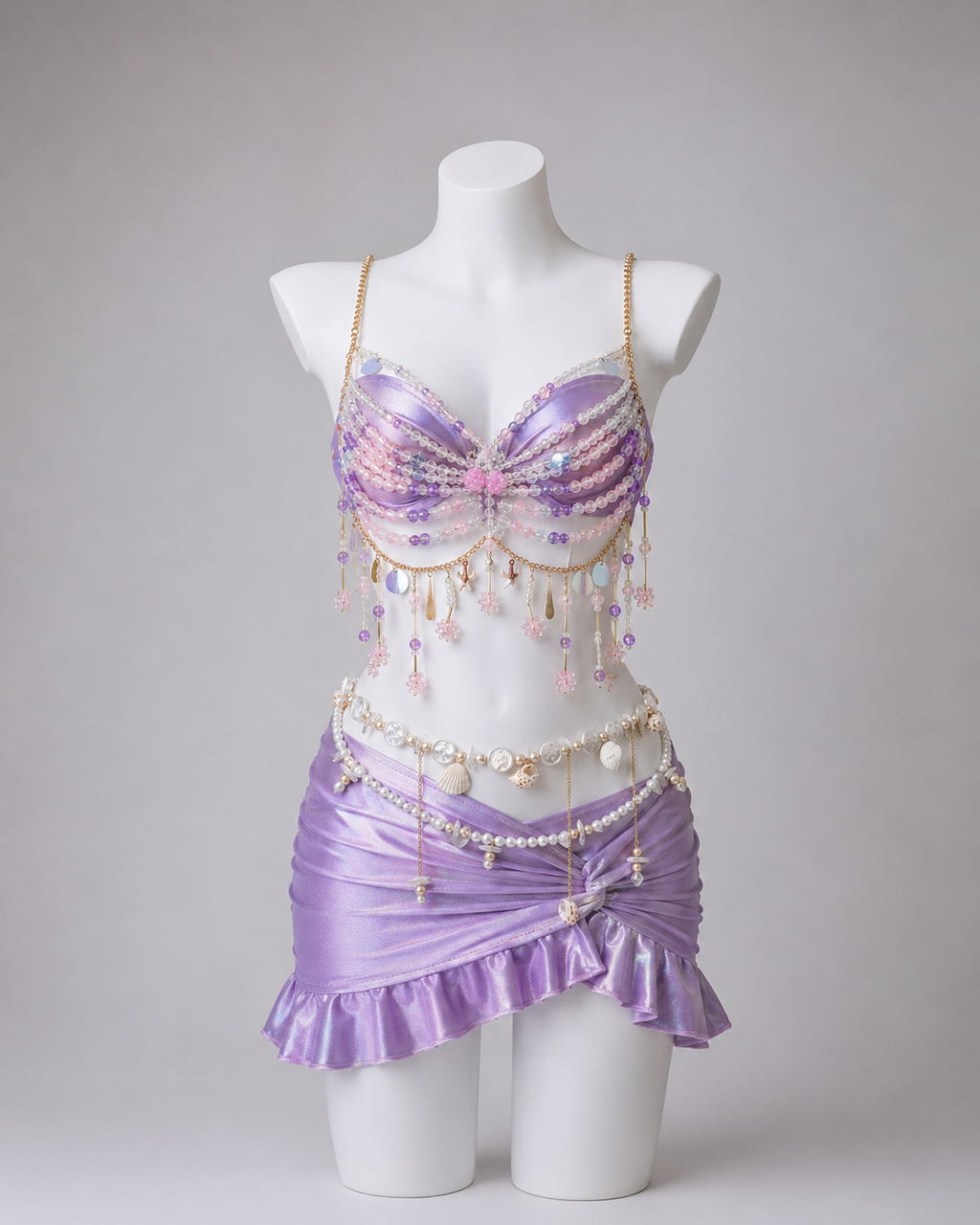 CRYSTAL-purple Festival/Party/Rave Bikini Outfit