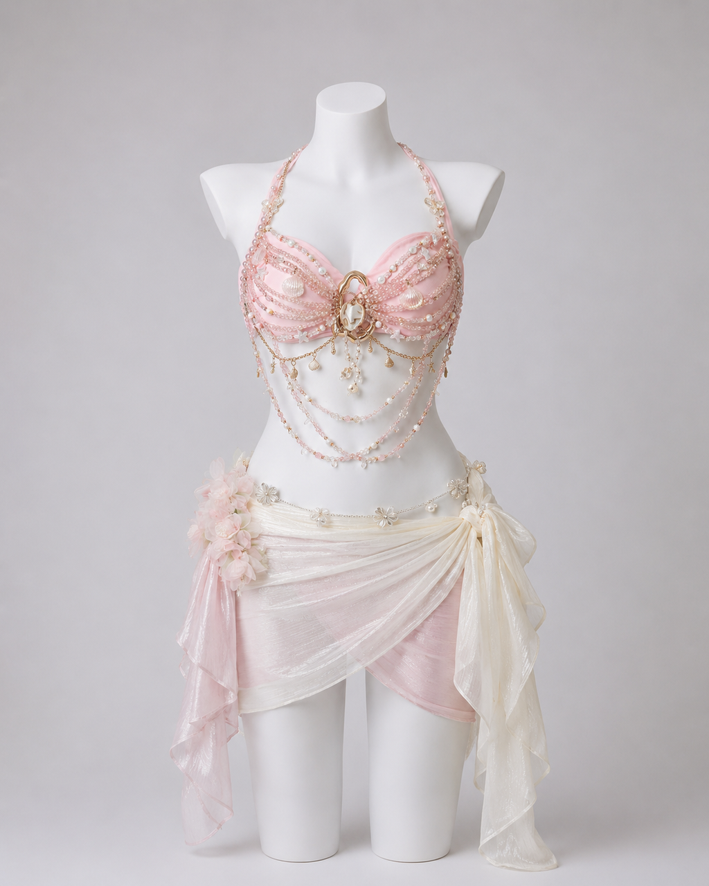 CRYSTAL-pink Festival/Party/Rave Bikini Set