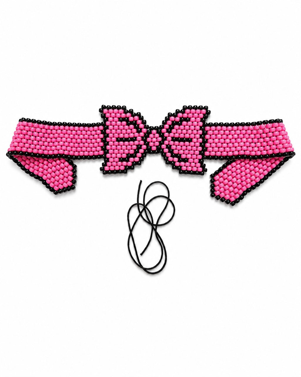 Pink Beaded Bow Belt