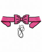 Pink Beaded Bow Belt