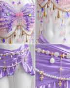 CRYSTAL-purple Festival/Party/Rave Bikini Outfit