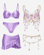 CRYSTAL-purple Festival/Party/Rave Bikini Outfit
