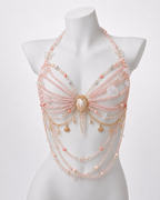 CRYSTAL-pink Festival/Party/Rave Bikini Set