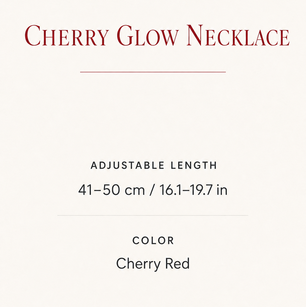 Cherry Glow Adjustable Choker Necklace | FIVZI