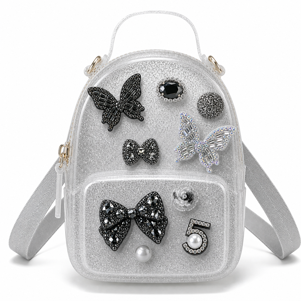 DIY Charm Jelly Mini Backpack – Customizable 4-Theme Set