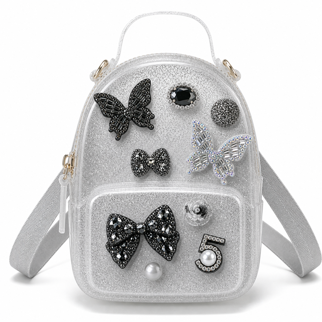 DIY Charm Jelly Mini Backpack – Customizable 4-Theme Set